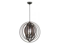 Trio Leuchten 305900126 Boolan Lampe suspendue, Bois, E27, Marron, 50 x 50 x 150 cm