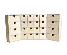 Artemio 14002225 Calendrier de lAvent Ã DÃ©corer Triptique Bois 55 x 6,5 x 28 cm