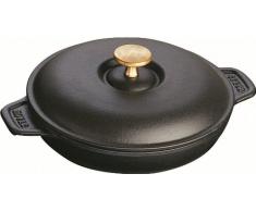 Staub Fonte 1332025 Assiette Chaude Ronde Noir Mat 20 cm