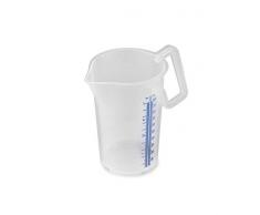 Thermohauser 8300040085 Verre doseur avec poignÃ©e fermÃ©e 1000 ml Plastique PP graduÃ© bleu en litres et millilitres