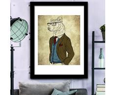 Walplus Portent Le Mode Animal Poster/décoration Stickers muraux, Multicolore