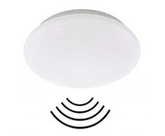 Briloner Leuchten Lampe de plafond LED avec dÃ©tecteur de mouvement â Capteur lumiÃ¨re du jour â LumiÃ¨re blanche neutre, 15W â DiamÃ¨tre 29 cm