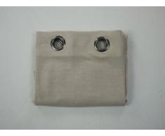 Linder 0269/29/375 Rideau avec 8 Oeillets Fusil Ronds Polyester/Lin Lavé Beige Naturel 140 x 250 cm