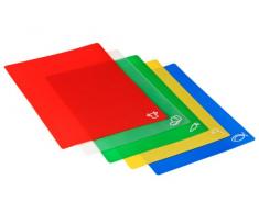 Premier Housewares Ensemble de 5 Planches à Découper, Flexibles, Rouges/vertes/jaune/bleues/claires/ 38 cm X 31 cm