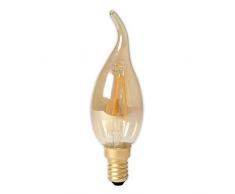 3,5 W LED Doré Réglable Filament Flamme Pointe Lampe Bougie 200 Lumens E14/SES 2100 K Extra Blanc Chaud