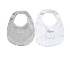 Mi Casa Lot de 2 Bavoirs Gris