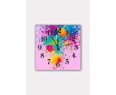 Bonamaison Horloge Murale en MDF, Multicolore, 30 x 30 cm