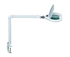 MAUL maulcrys Vallée A, LED Lampe loupe à intensité variable, métal, 17 Watts, blanc, 84 x 26 x 51 cm