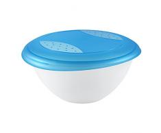 keeeper Saladier avec Couvercle, 6 l, Ã 30 X 16,5 cm, Sandra, Bleu/Transparent