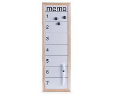 Zeller 11576 Tableau aimanté Memo 20x60cm Marron, Bois, 20 x 60 x 20 cm