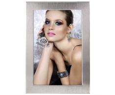 Hama Cadre photo mÃ©tallique Davos pour portrait, argentÃ©, 10 x 15 cm