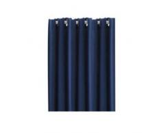 Today 257146 Rideau Occultant à Åillets Polyester Ciel dorage/Bleu marine 140 x 260 cm
