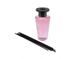 HOMEA 6DIF100OD Diffuseur de Parfum Conique Verre Rose 5,5 x 5,5 x 22,5 cm