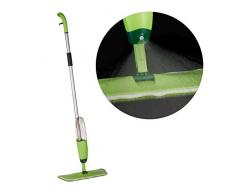 Relaxdays Balai Spray Fonction Vaporiser Réservoir Amovible Serpillière Scratch Balai Microfibre 130x40x14cm Vert/Argent