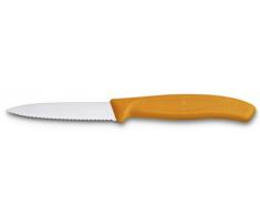 Victorinox 6.7636.L119 Couteau d’Office avec Lame Pointue/Tranchant denté, Acier Inoxydable, Orange, 30 x 5 x 5 cm
