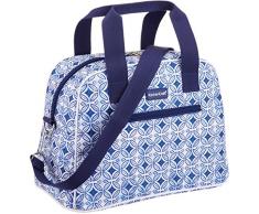 Kitchencraft WE Love Summer Tile-Patterned Tenue All-Style Sac Isotherme, Tissu, Bleu, 15Â x 32Â x 25Â cm