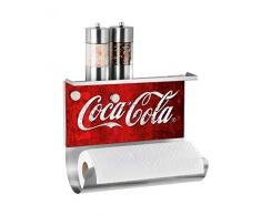 WENKO 53430100 DÃ©vidoir essuie-tout magnetique Coca-Cola Classic, Multicolore, Verre trempÃ©/Acier Inox, 30 x 26 x 14,5 cm