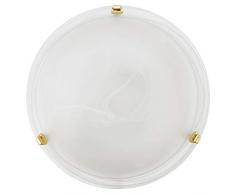 Eglo IAP1292045 Plafonnier, Verre, E27, Blanc, 30cm X 30cm