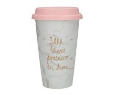 Creative Tops Sshh, il y a Prosecco en Ici Travel Mug, Porcelaine, Multicolore, 10Â x 10Â x 15Â cm