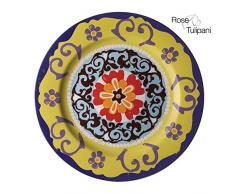 Nador Plateau Rond cm 30, Porcelaine, Multicolore, 0.1Â x 0.1Â x 0.1Â cm