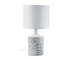 Mathias 3410078 Lampe TEGELS PATCH D22 H40, Céramique/ABJ PVC + Polyester, E14, 230 W, Gris