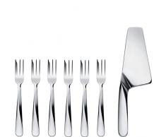 Alessi Uns03s7 Giro Service de Couverts Ã dessert 7 PiÃ¨ces en Acier Inoxydable 18/10 Brillant