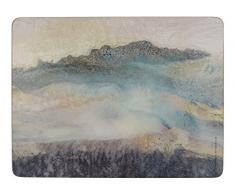 Creative Tops Lustre minérale Imprimé rectangulaire Soutenu Sets de Table, 30 x 22.75 Cm-Multi-Colour (Lot de 6), Liège, Multicolore, 1 x 1 x 0.5 cm