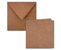 Toga KCA100 5 Cartes Doubles avec enveloppes, Papier, Kraft, 15 x 15 x 0,2 cm