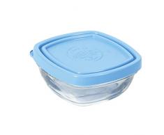 Duralex - Coupelle Carrée 9cm Lys avec couvercle bleu