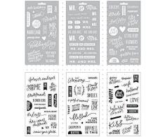 me & my BIG ideas Autocollants Poche Pages Transparent 6Â Sheets-Our Wedding Day