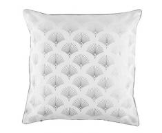 douceur dintérieur coussin dehoussable 60x60cm metallise goldy blanc/gris