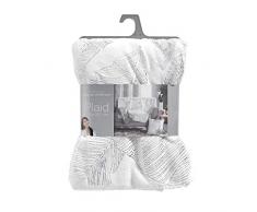 douceur dintÃ©rieur plaid 125x150cm metallise veggy blanc/argent