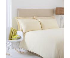 Charlotte Thomas Parure de lit en Percale Unie Crème King Size