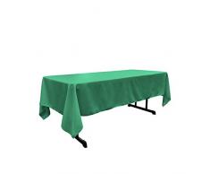 La Nappe Rectangulaire en Lin Polyester en Popeline, Polyester, Jade, 152.4 x 259 x 0.04 cm