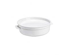 Villeroy & Boch Clever Cooking Plat à four rond avec couvercle, 2 pièces, 24 cm, Porcelaine Premium, Blanc