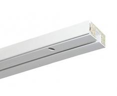 GARDINIA Rail pour rideaux GE1 avec montage sur chÃ¢ssis, 1 Rail, Plastique, 120 cm, Blanc