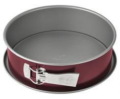 Dr. Oetker Moule Ã charniÃ¨re DiamÃ¨tre 28Â cm avec flachboden, Moule avec Bord Ultra Haut, Moule Ã GÃ¢teau avec revÃªtement Anti-adhÃ©sif Bicolore (Couleur) QuantitÃ©â¯: 1Â piÃ¨ce Gris Acier/Rouge