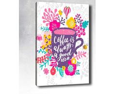 Bonamaison Peinture sur toile, multicolore, 40 x 60 cm - Conçu et fabriqué en Turquie