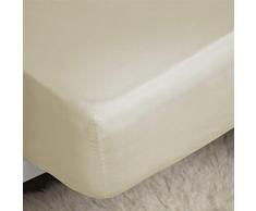 Belledorm Drap-Housse en Percale pour lit 1 Place CrÃ¨me