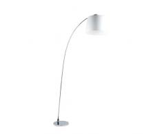 Aluminor ARC LS B Lampadaire dÃ©porte, MÃ©tal/Chintz, E27, Blanc