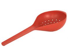 BIOBU by EKOBO 68746Â Pronto Passoire Louche, Tomate, Fibre de Bambou/MÃ©lamine, 32Â x 12,5Â x 5,5Â cm