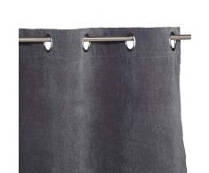 HomeMaison Rideau avec Léger Aspect Daim à Oeillets, Polyester, Anthracite, 260x140 cm