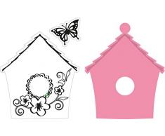 Marianne Design COL1308 Nichoir Ã Fleurs Ã Collectionner, MÃ©tal, Rose, 5,2 x 6,2 x 0,4 cm