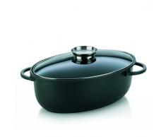 Kela 15153 cocotte à braiser ovale, fonte daluminium compatible induction, contenance 8 litres, Kerros