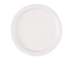 amscan 8 Assiettes Blanches