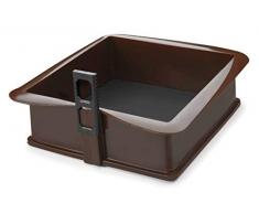 LACOR 66777 Moule carrÃ©e dÃ©montable, Silicone, Marron, 25 cm