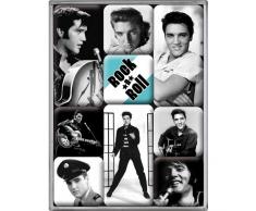Nostalgic-Art Elvis Presley Rock n Roll Fridge Magnet Set