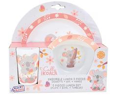 FUN HOUSE 005803 Mimi Koala Ensemble Repas composÃ© dune Assiette, dun Bol et dun Verre pour Enfant