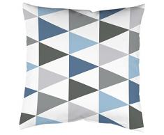 Home Fashion 66341â106Â Bleu Velours Impression numÃ©rique Housse de Coussin 50Â x 50Â cm, Bleu, 1Â x 50Â x 50Â cm