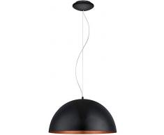 Eglo 94937Â A + + to E, suspension, acier inoxydable, E27, noir/cuivre, 38Â x 53Â x 150Â cm